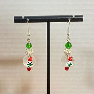Snowman Earrings Handmade